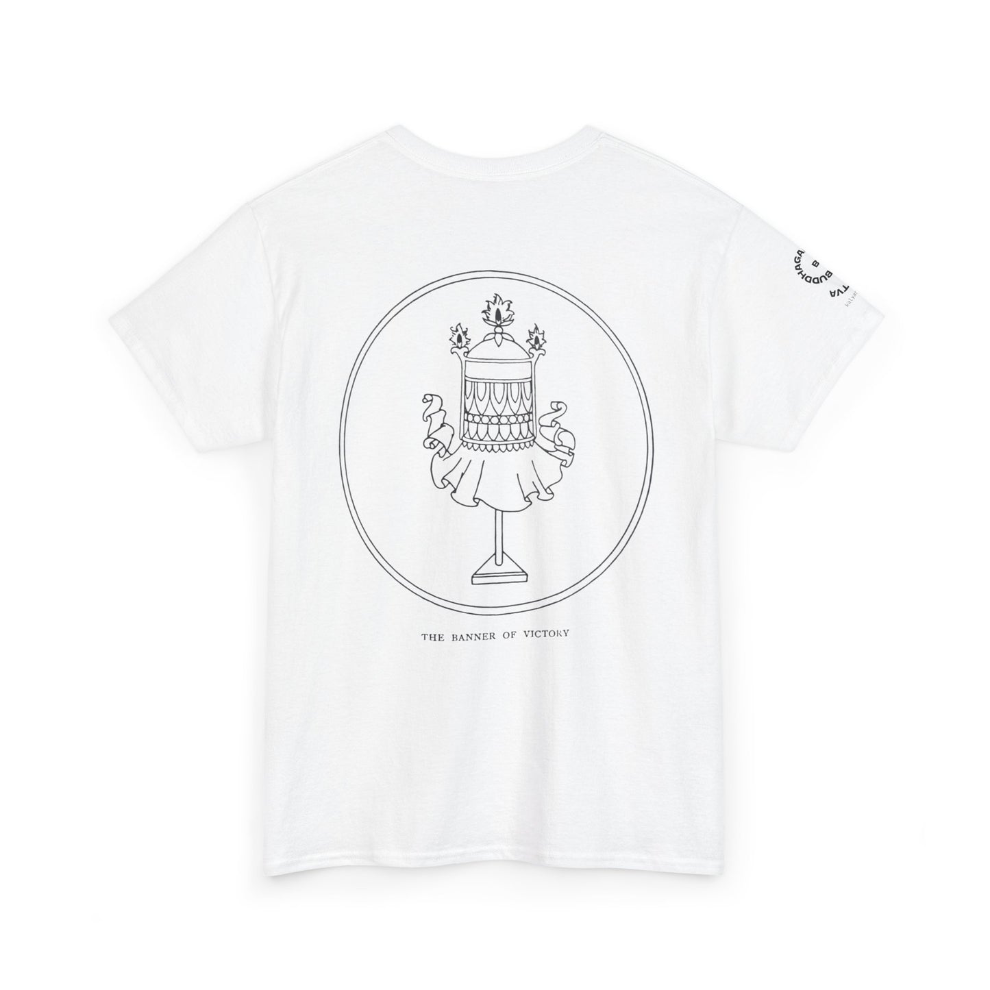 Engaged Buddhagang T-Shirt, Quirky Animal Tee, Banner of Victory, Spiritual Gift, Casual Square Graphic Tee, Perfect for Mindfulness
