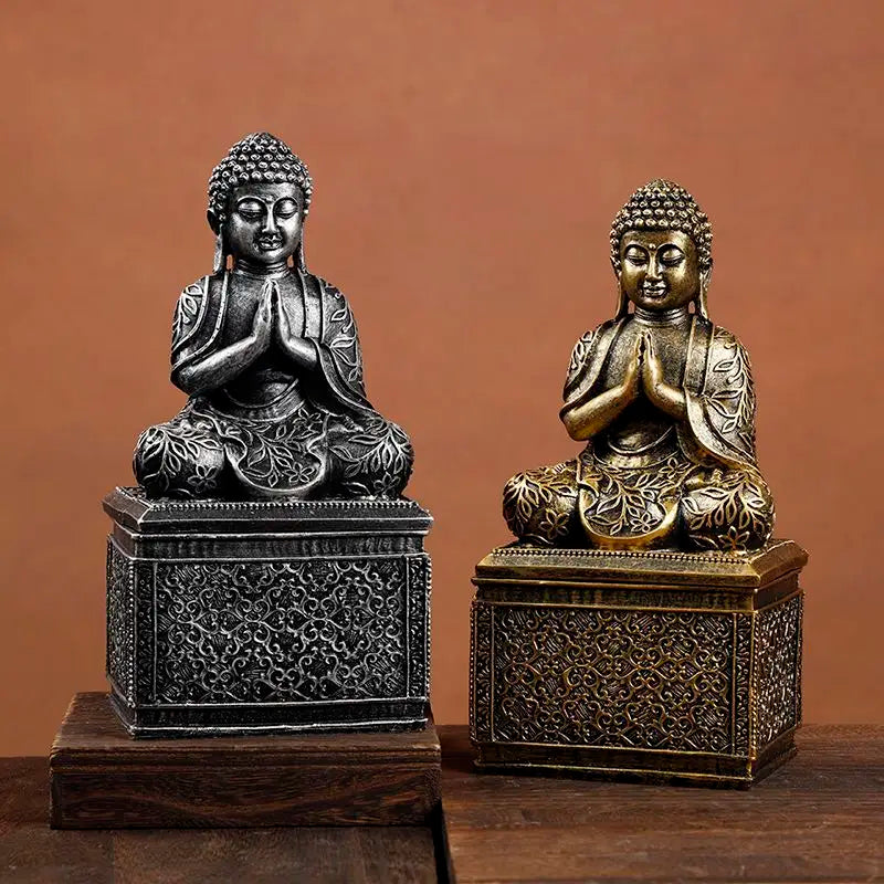 Samantabhadra Bodhisattva Statue – Resin Sculpture of Buddha on Elephant, Symbol of Great Vows & Dharma Practice