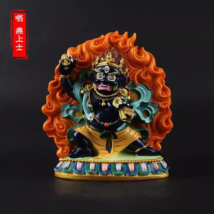 Vajrapani Statue – Hand-Painted Resin Bodhisattva Figurine, Small Buddhist Guardian Sculpture