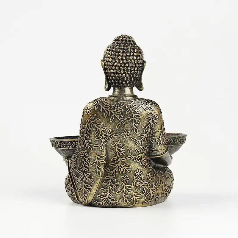 Samantabhadra Bodhisattva Statue – Resin Sculpture of Buddha on Elephant, Symbol of Great Vows & Dharma Practice