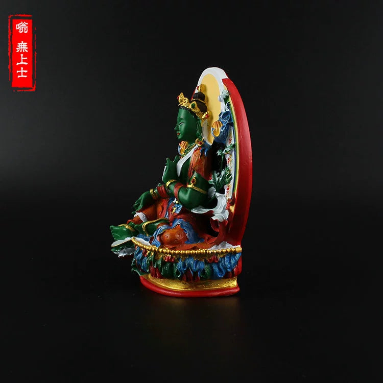 Vajrapani Statue – Hand-Painted Resin Bodhisattva Figurine, Small Buddhist Guardian Sculpture