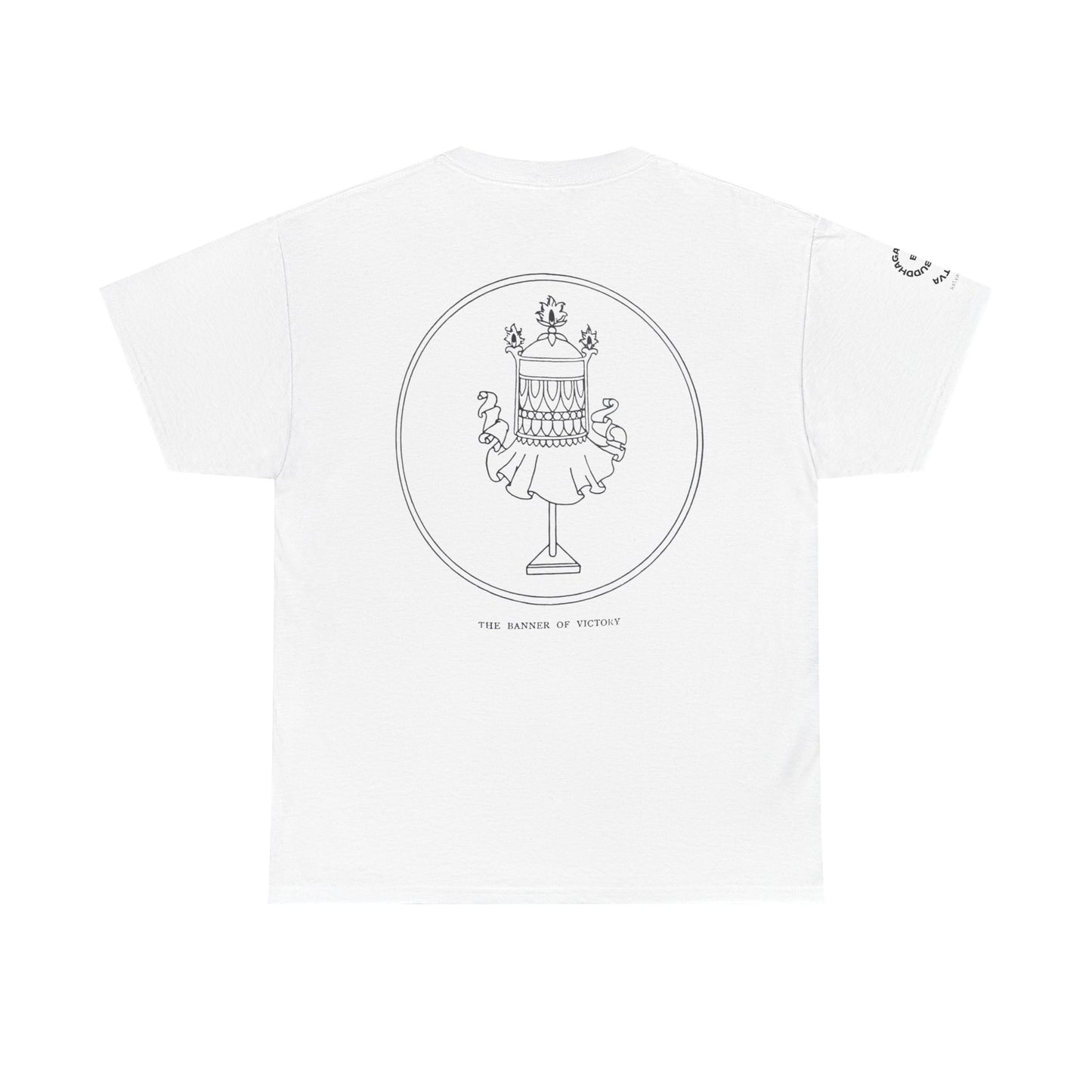 Engaged Buddhagang T-Shirt, Quirky Animal Tee, Banner of Victory, Spiritual Gift, Casual Square Graphic Tee, Perfect for Mindfulness