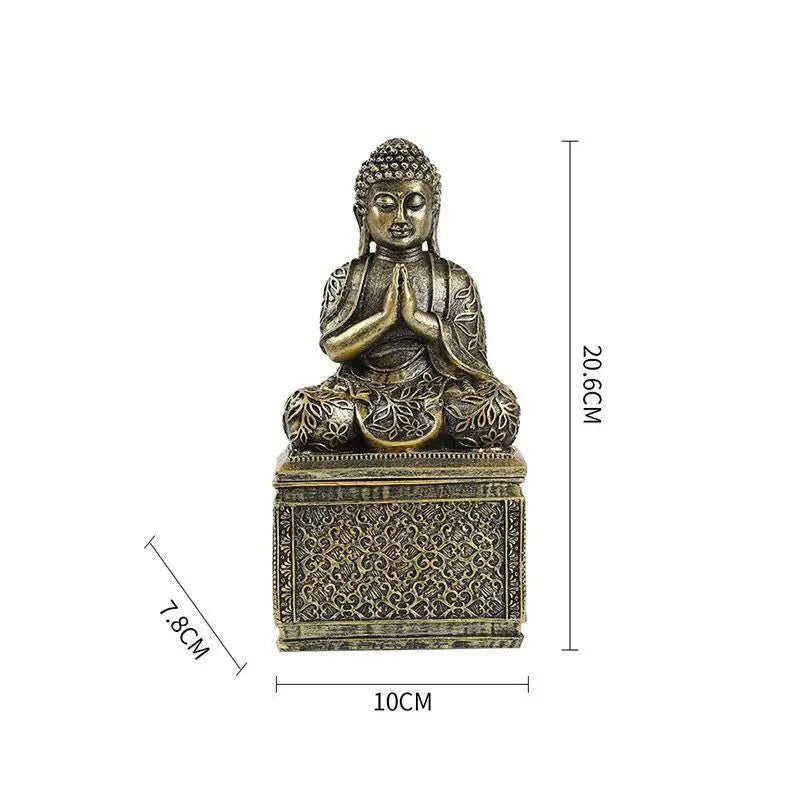 Samantabhadra Bodhisattva Statue – Resin Sculpture of Buddha on Elephant, Symbol of Great Vows & Dharma Practice