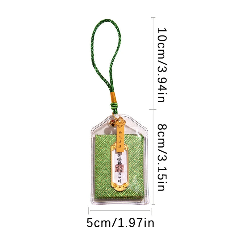 Guanyin Amulet – Brocade Buddhist Pendant for Family Safety, Health, Career & Good Fortune