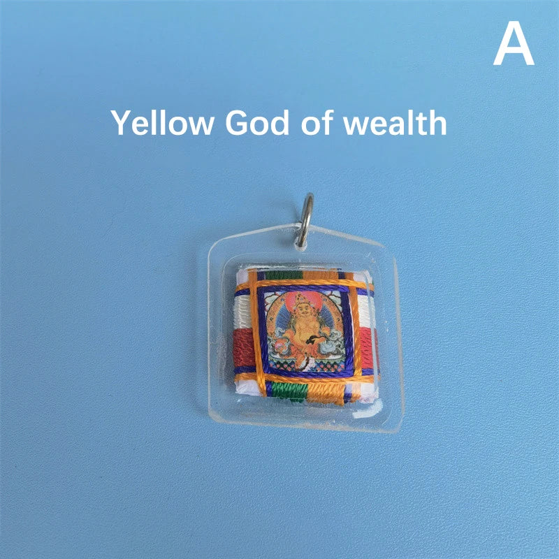 Guanyin Amulet – Brocade Buddhist Pendant for Family Safety, Health, Career & Good Fortune