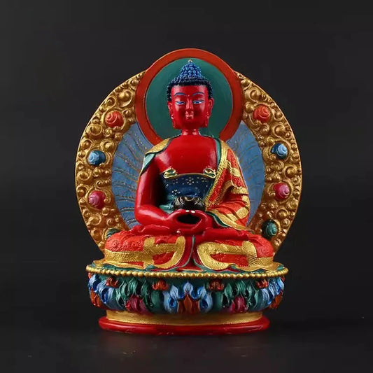 Vajrapani Statue – Hand-Painted Resin Bodhisattva Figurine, Small Buddhist Guardian Sculpture