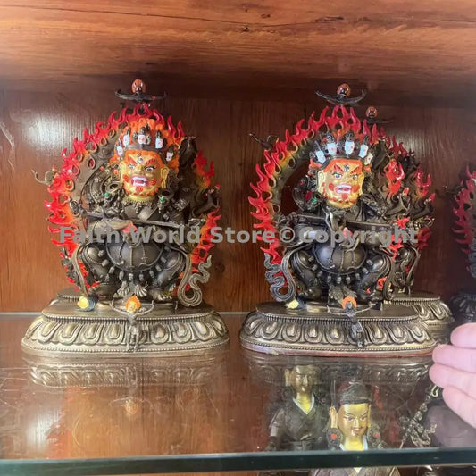 Mahakala Statue – Copper Tibetan Protector, Wrathful Form of Samantabhadra