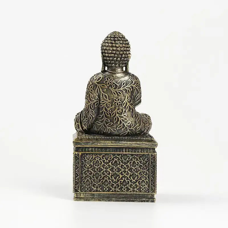 Samantabhadra Bodhisattva Statue – Resin Sculpture of Buddha on Elephant, Symbol of Great Vows & Dharma Practice