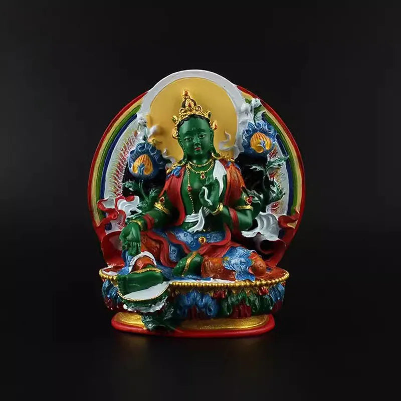 Vajrapani Statue – Hand-Painted Resin Bodhisattva Figurine, Small Buddhist Guardian Sculpture