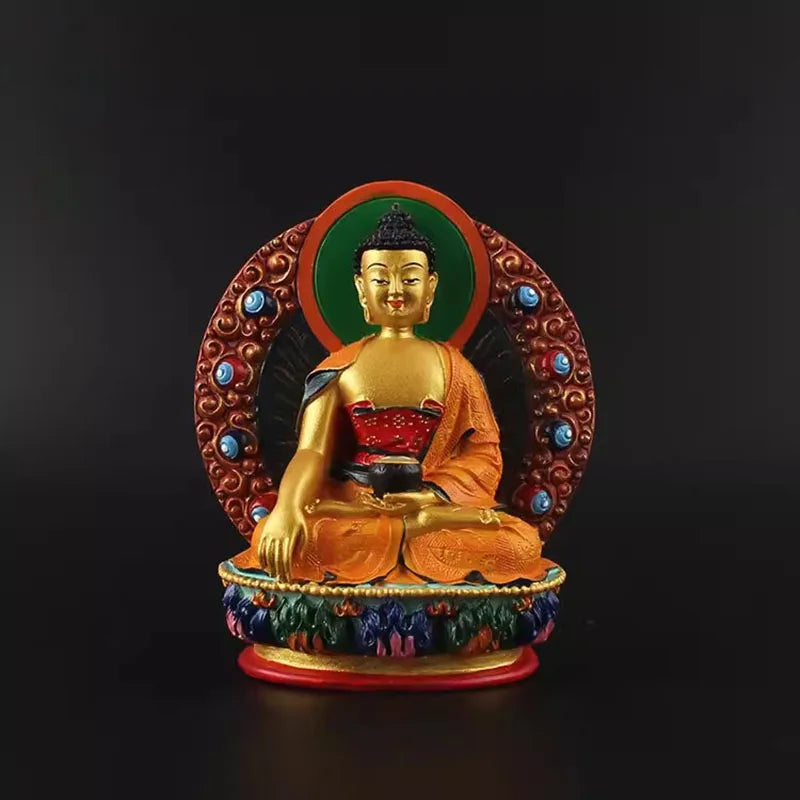 Vajrapani Statue – Hand-Painted Resin Bodhisattva Figurine, Small Buddhist Guardian Sculpture