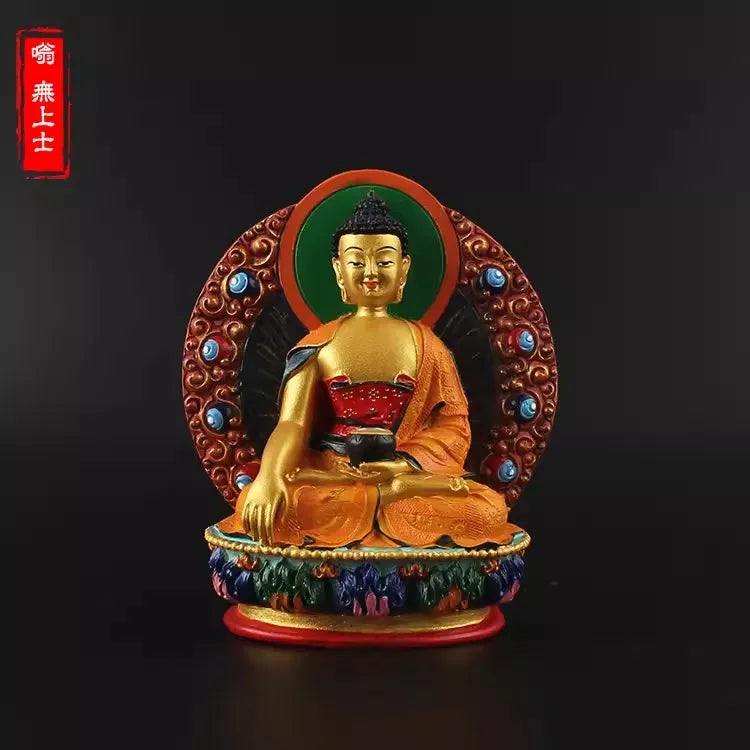 Vajrapani Statue – Hand-Painted Resin Bodhisattva Figurine, Small Buddhist Guardian Sculpture