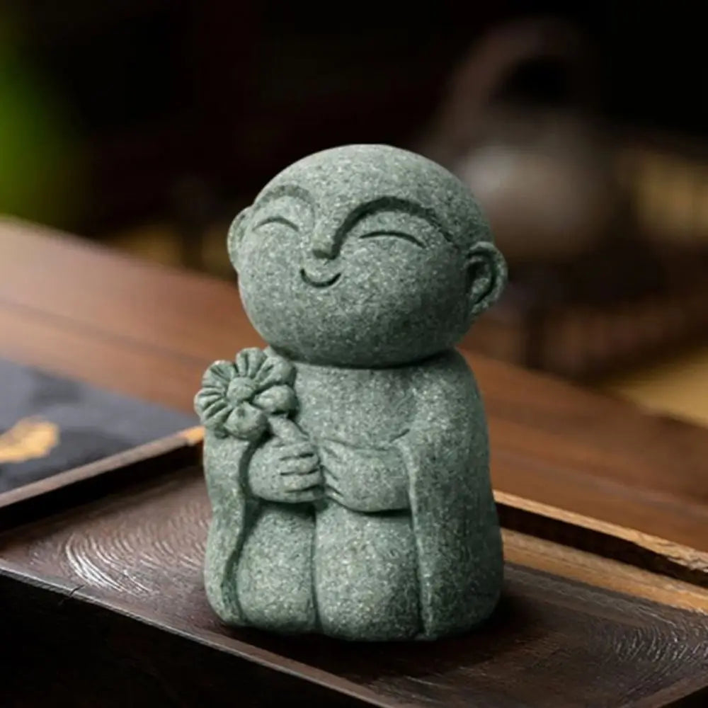 Miniature Buddha Statue – Handmade Little Monk Figurine, Multi-Style Zen Garden & Home Decor Ornament