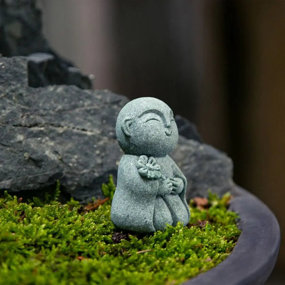 Miniature Buddha Statue – Handmade Little Monk Figurine, Durable Zen Garden & Home Ornament