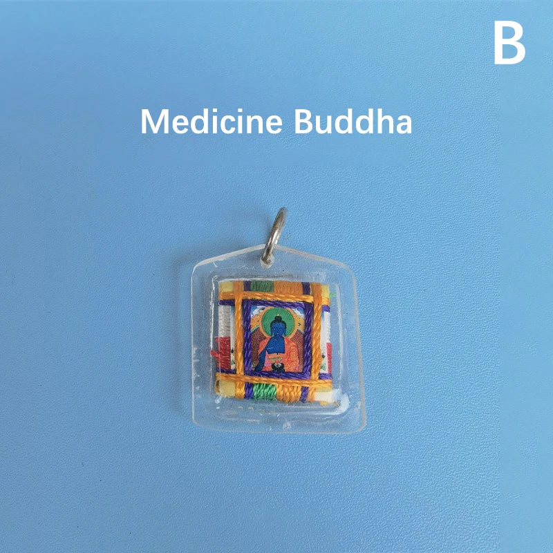 Guanyin Amulet – Brocade Buddhist Pendant for Family Safety, Health, Career & Good Fortune