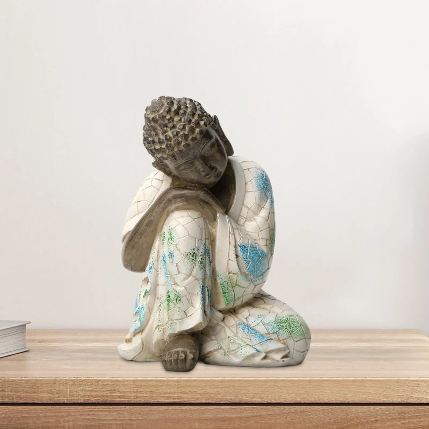 Small Buddha Statue – Resin Figurine, Sitting or Sleeping Design, Feng Shui Home & Garden Decor