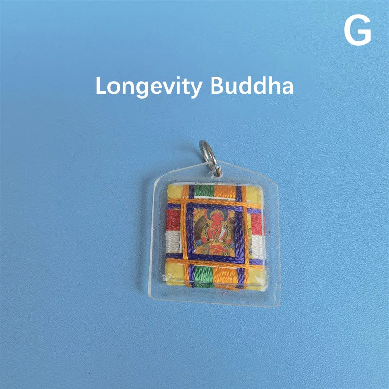 Guanyin Amulet – Brocade Buddhist Pendant for Family Safety, Health, Career & Good Fortune