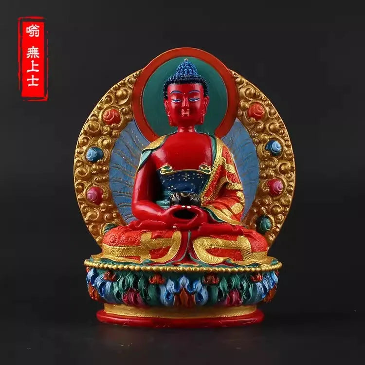 Vajrapani Statue – Hand-Painted Resin Bodhisattva Figurine, Small Buddhist Guardian Sculpture