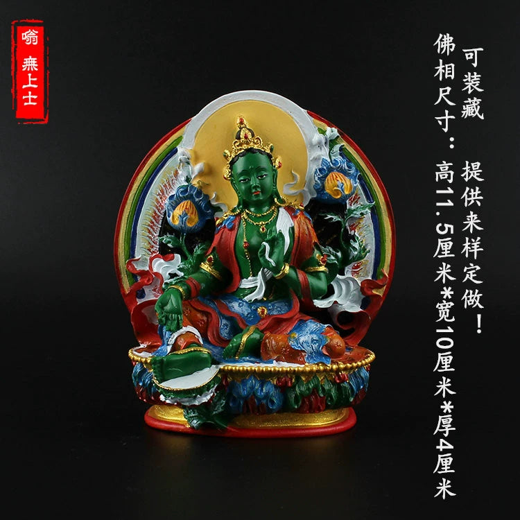 Vajrapani Statue – Hand-Painted Resin Bodhisattva Figurine, Small Buddhist Guardian Sculpture