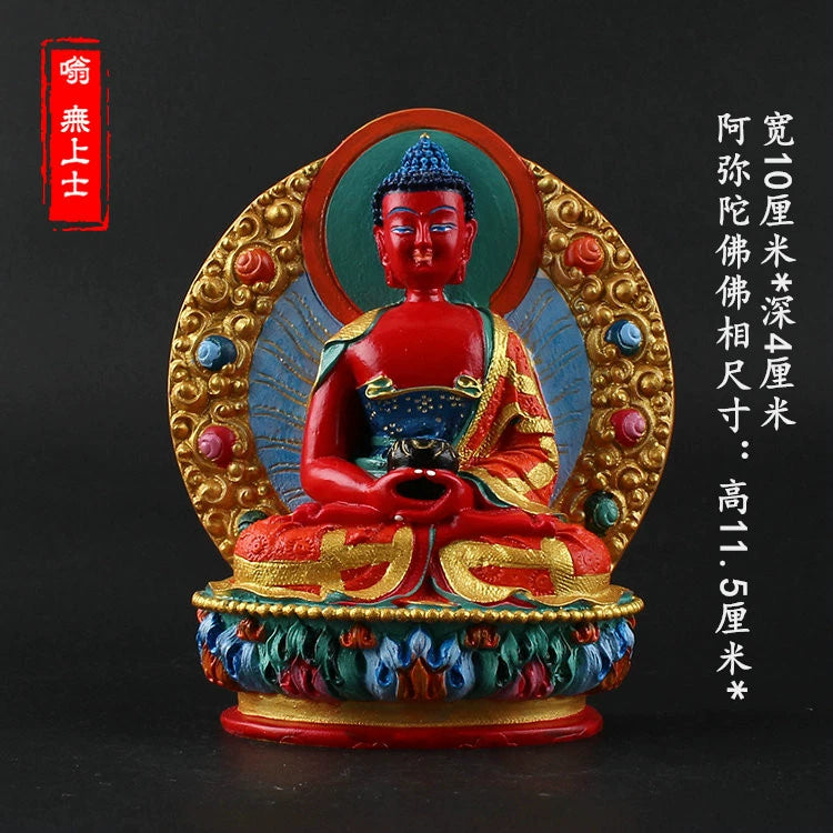 Vajrapani Statue – Hand-Painted Resin Bodhisattva Figurine, Small Buddhist Guardian Sculpture